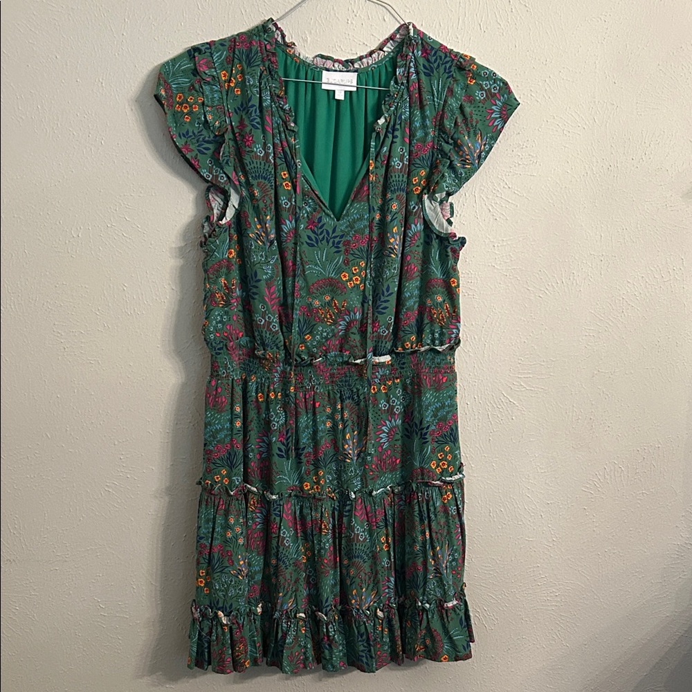Sugarlips Green Floral Mini Dress